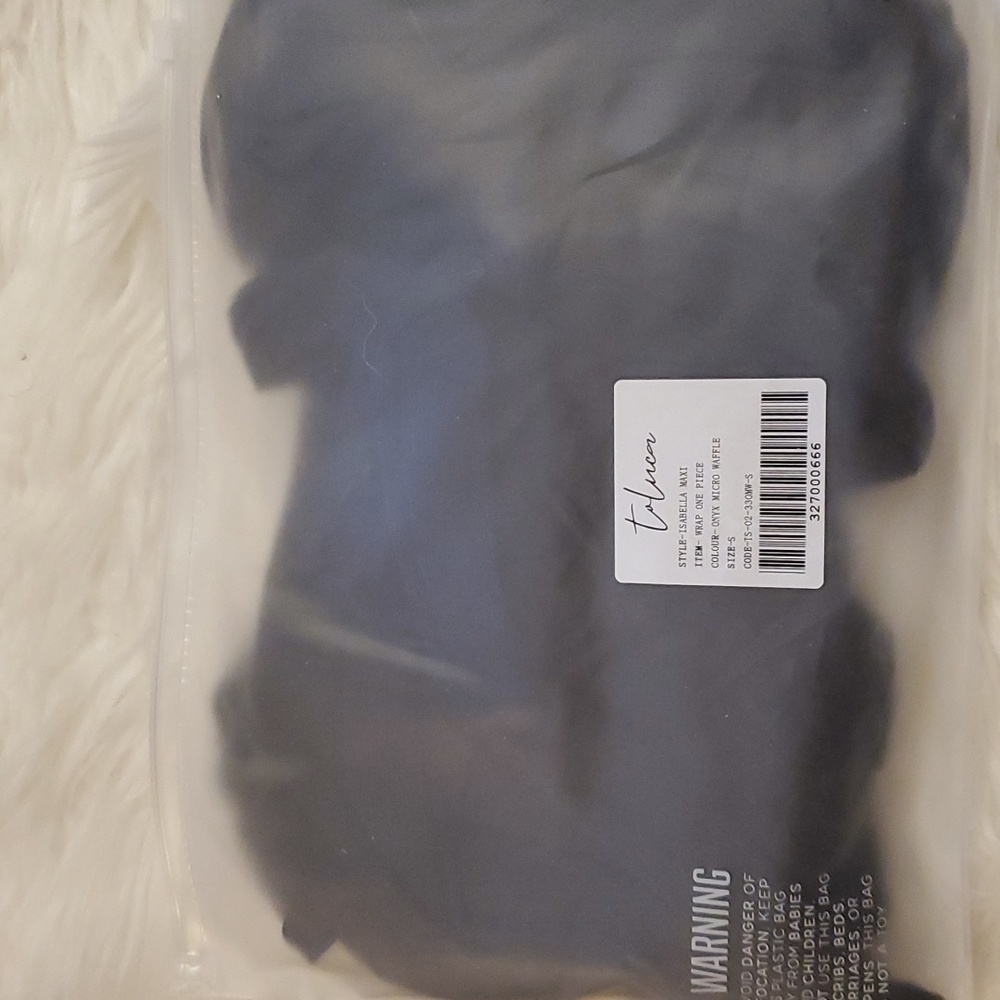 Toluca Swim Isabella Wrap Maxi one piece - Onyx Micro Waffle - Picture 13 of 15